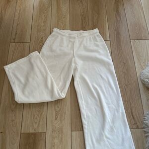 Z supply Wide leg White Ivory Sweatpants Lounge Pants - Size S